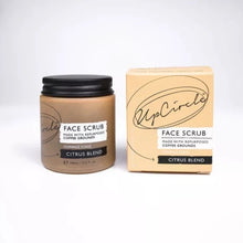 Load image into Gallery viewer, UpCircle Vegan Face Scrub with Coffee + Rosehip Exfoliator  Citrus Blend for Dry Skin - 100ml
