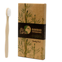 Load image into Gallery viewer, Bamboo Toothbrush with Plant Based White Medium Soft Bristles. Pk of 4
