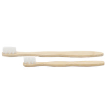 Load image into Gallery viewer, Bamboo Toothbrush with Plant Based White Medium Soft Bristles. Pk of 4
