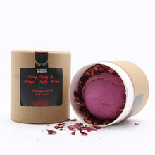 Load image into Gallery viewer, Self Care Aromatherapy Set of Bath Bombs, Bath Salts  - Ylang Ylang &amp; Ginger
