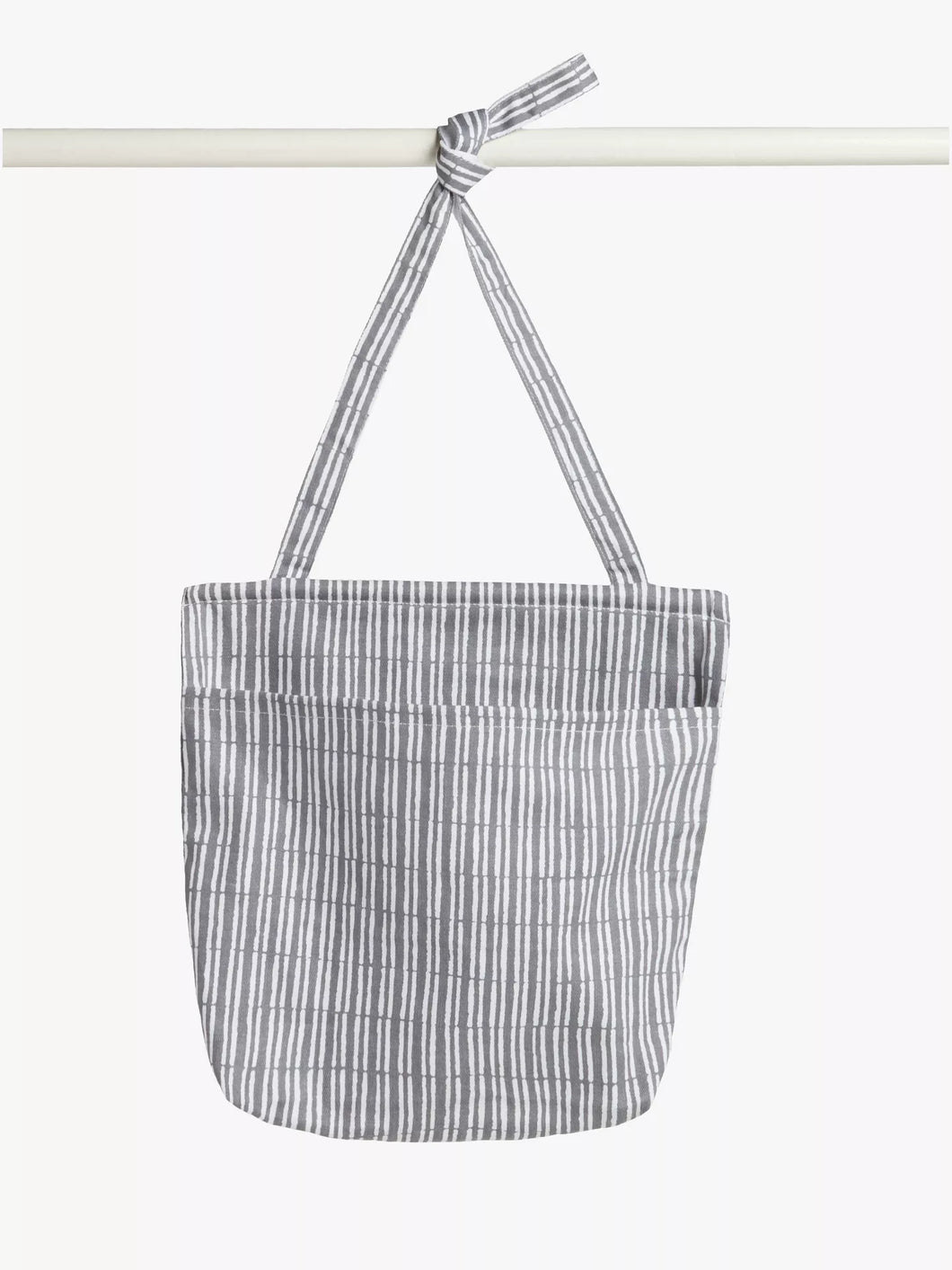 Bamboo Print PVC Coated Peg Bag, Grey / White