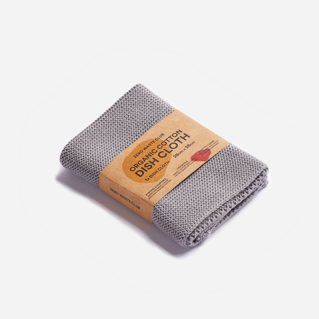 Dish Cloths - 100% Organic Cotton - Cloud Grey