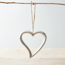 Load image into Gallery viewer, Silver Hanging Decoration Heart Shape
