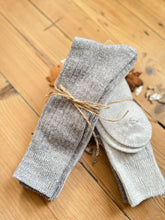 Load image into Gallery viewer, Luxury Aloe Infused  Recycled Plastic Cozy Socks- Pk of 2 - Grey &amp; Light Grey
