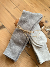 Load image into Gallery viewer, Luxury Aloe Infused  Recycled Plastic Cozy Socks- Pk of 2 - Grey &amp; Light Grey
