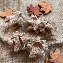 Load image into Gallery viewer, Jute - Hessian Ribbon Pull Bow - Pk of 2
