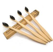 Load image into Gallery viewer, Bamboo Toothbrush with Plant Based Charcoal Medium Soft Bristles
