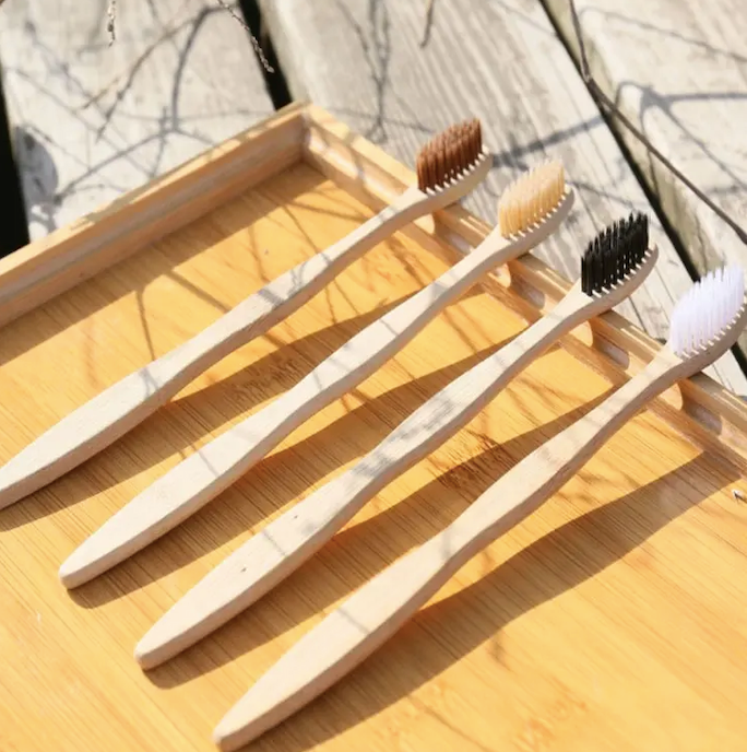 Bamboo Toothbrush with Plant Based Charcoal Medium Soft Bristles