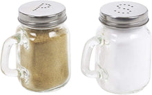 Load image into Gallery viewer, Mason Jars Pre filled Salt &amp; Pepper Shaker Set
