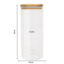 Load image into Gallery viewer, Glass Pantry Jars With Bamboo Lid
