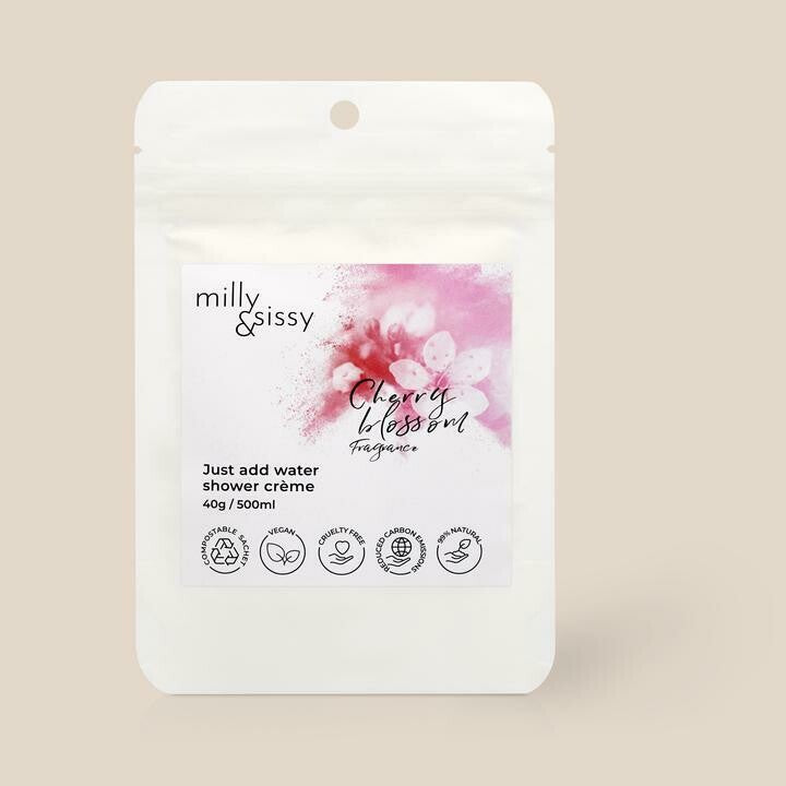 Milly & Sissy Zero Waste Shower Creme 40g - Cherry Blossom