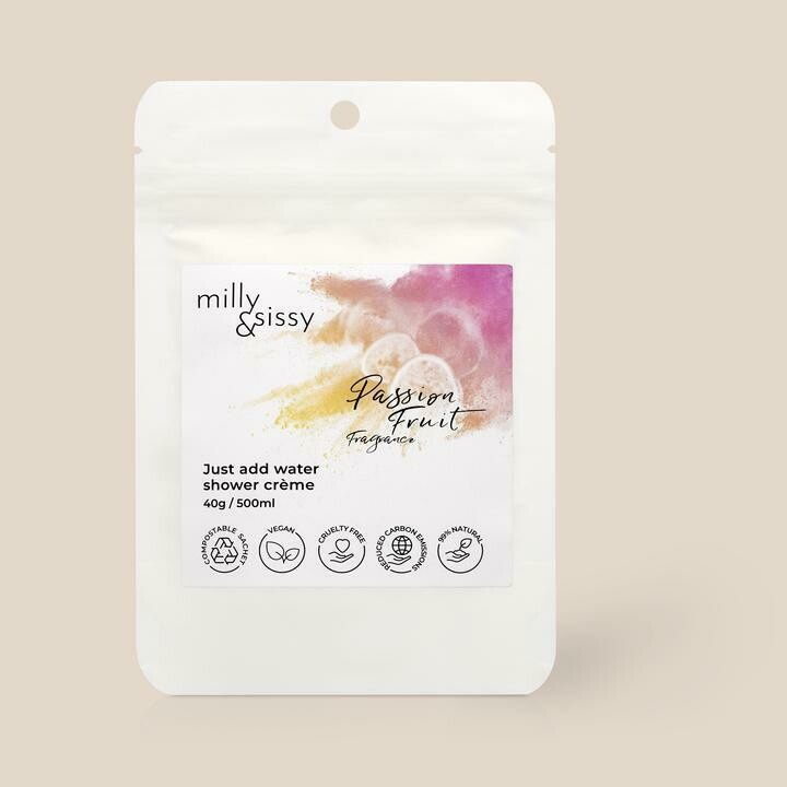 Milly & Sissy Zero Waste Shower Creme 40g - Passion Fruit