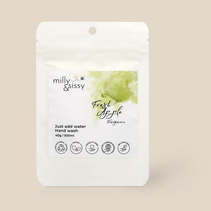 Milly & Sissy Zero Waste Handwash 40g - Fresh Apple