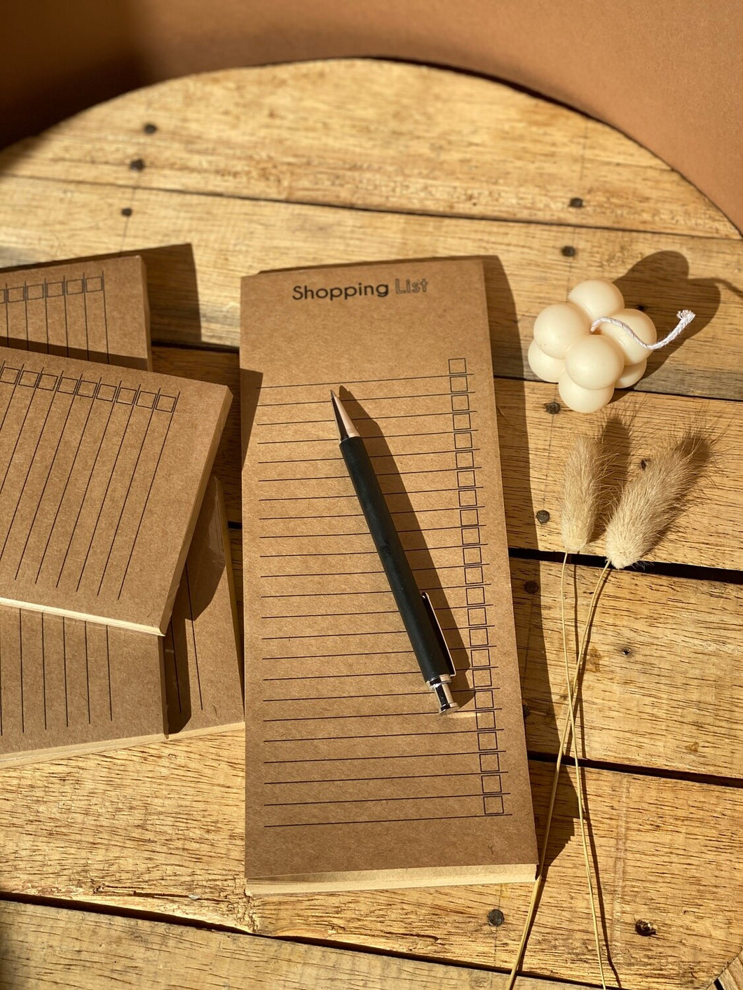 Kraft Paper Magnetic Shopping List Pad