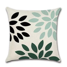 Load image into Gallery viewer, Handmade Cushion Covers Made From Recycled Plastic - Green Leaves
