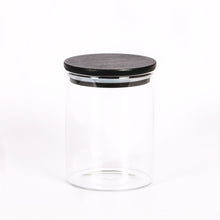 Load image into Gallery viewer, Glass Pantry Jars With Black Bamboo Lid
