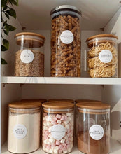 Load image into Gallery viewer, Glass Pantry Jars With Bamboo Lid
