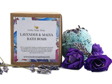 Load image into Gallery viewer, Funky Soap Natural Handmade Bath Bomb - Lavender &amp; Malva
