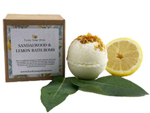 Load image into Gallery viewer, Funky Soap Natural Handmade Bath Bomb - Sandalwood &amp; Lemon
