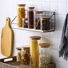 Load image into Gallery viewer, Glass Pantry Jars With Bamboo Lid
