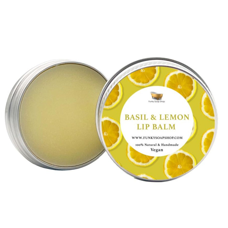 Funky Soap VEGAN Lip Balm 15g - Basil & Lemon