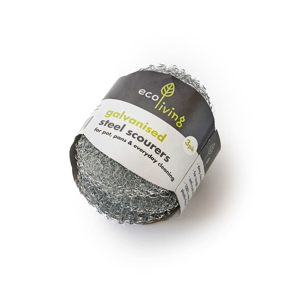 Eco Living Steel Scourers - Pack of 3