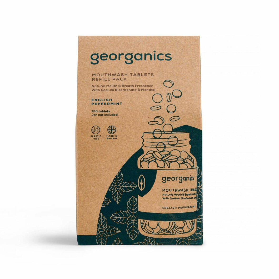 Georganics Mouthwash Tablets - English Peppermint - x 720 Refill