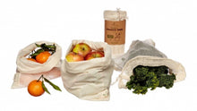 Load image into Gallery viewer, Eco Living Organic  Produce Bag &amp; Bread Bag - set of 3
