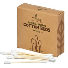 Load image into Gallery viewer, Eco Living Bamboo Cotton Buds (pk of 100)
