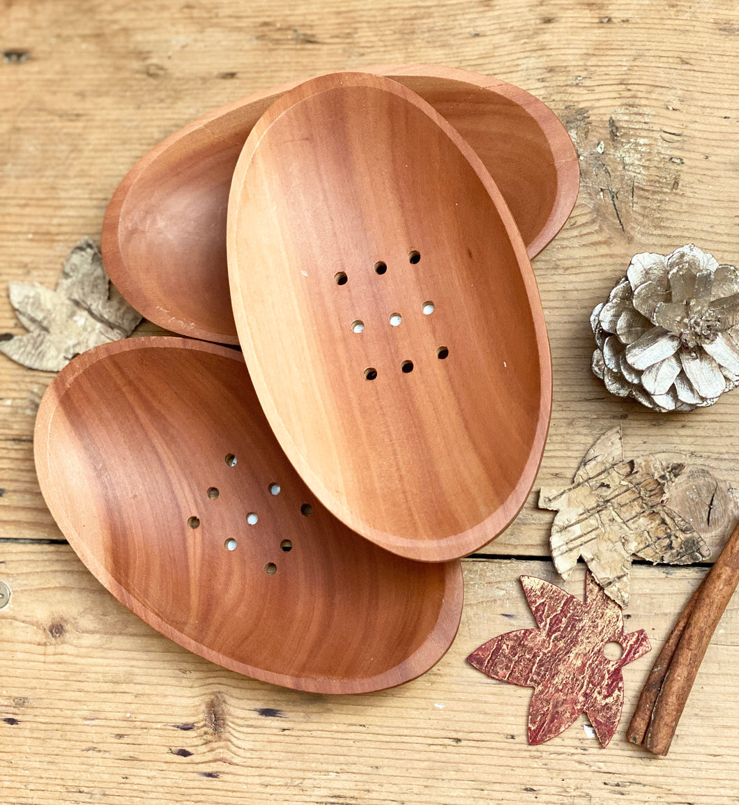 Mahogany Wood Classic Soap Dish - Oval