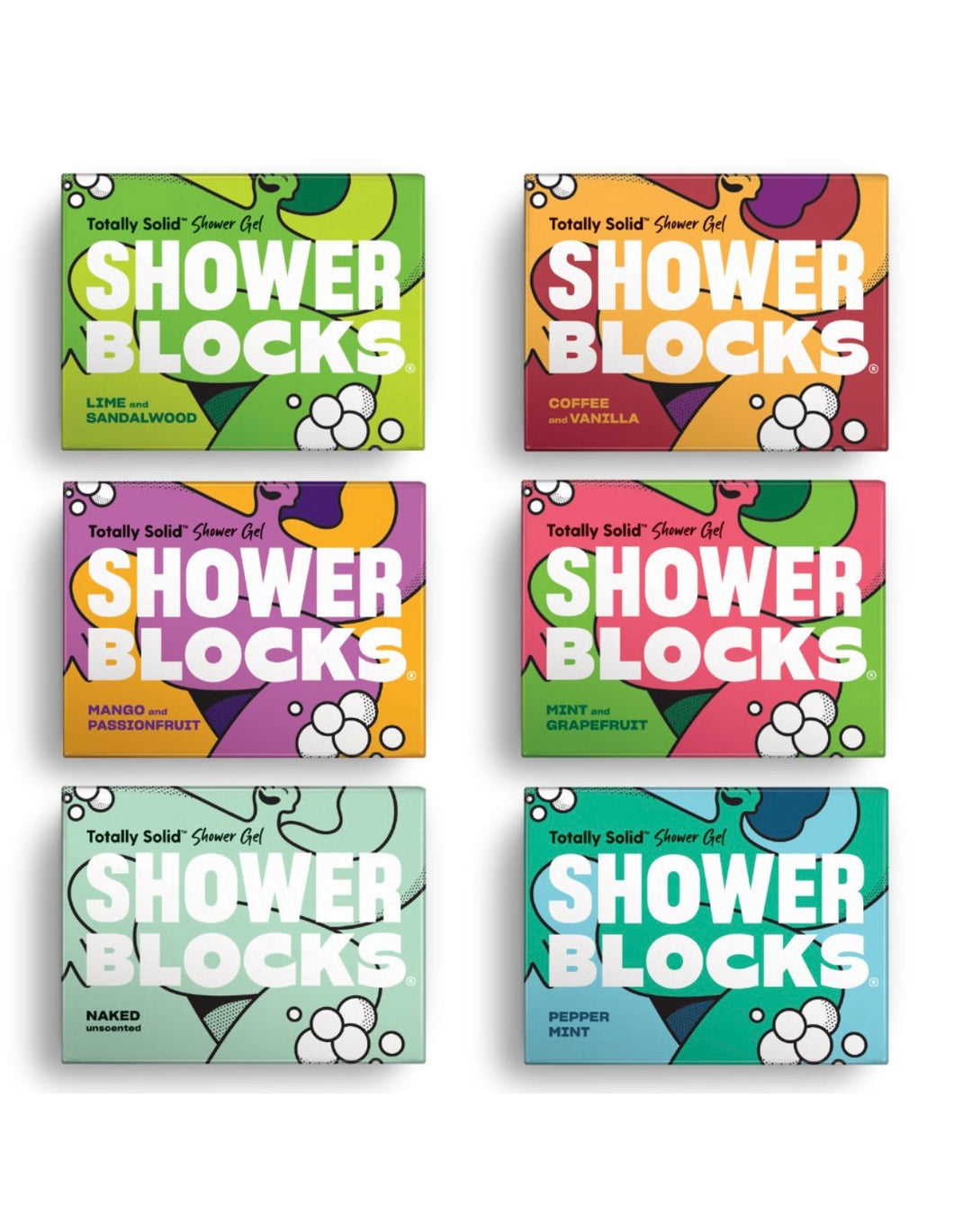 Shower Blocks - Totally Solid Shower Gel - Mint & Grapefruit