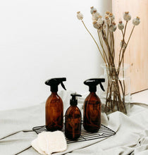 Load image into Gallery viewer, AMBER Glass Bottles With Pump - Trigger Spray
